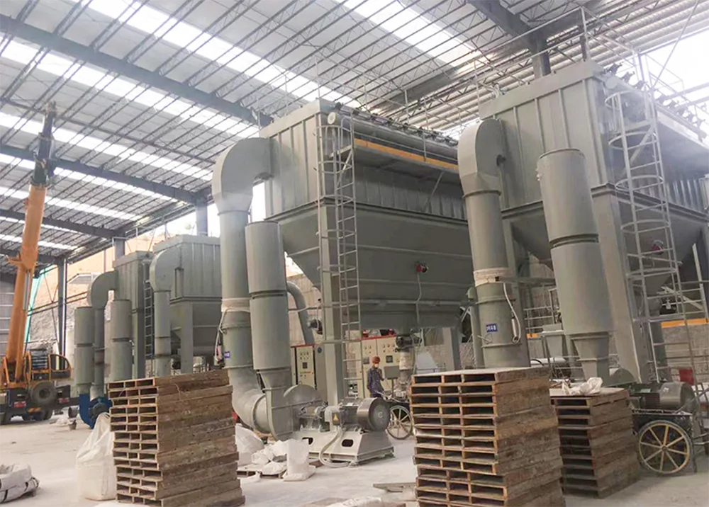 Complete limestone grinding and dust collection production line